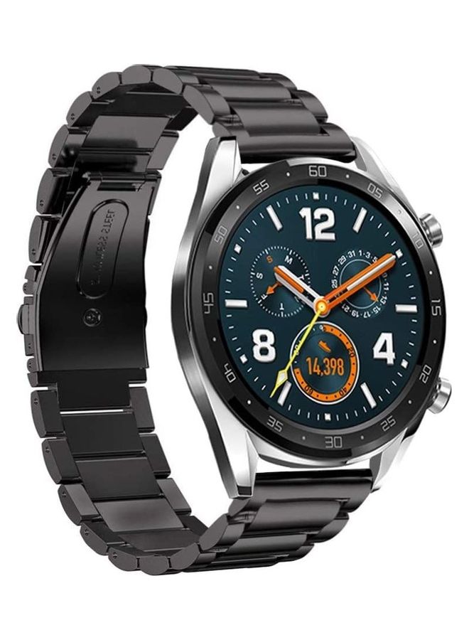 Classic Stainless Steel Smartwatch Strap Band For Huawei Smart Watch GT2 and GT/Honor Magic 2 Black  - Image 1