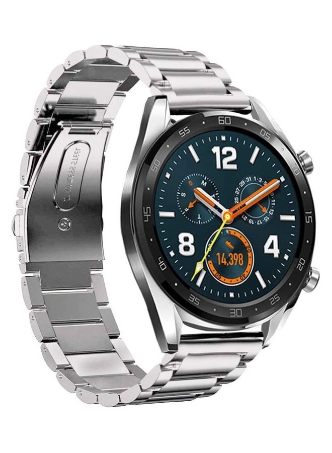 Stainless Steel Smartwatch Strap Band For Huawei Smart Watch Gt2/Gt/Honor Magic 2 Silver - Image 1