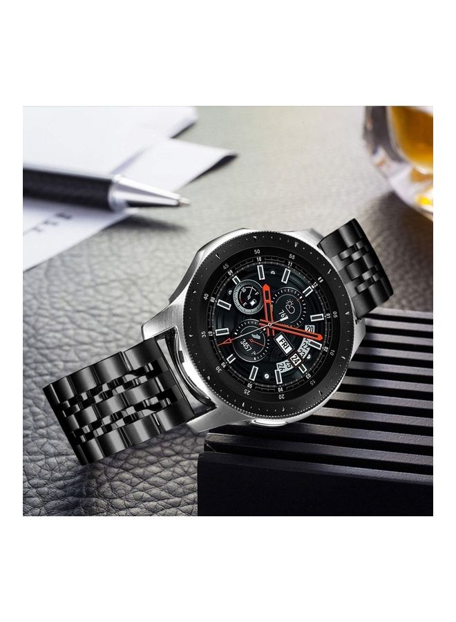 Stainless Steel Smartwatch Strap Band For Samsung Galaxy Watch 46mm/Huawei Gt2/Gear S3 Frontier And Classic/Honor Magic 2/Fossil Black - Image 5