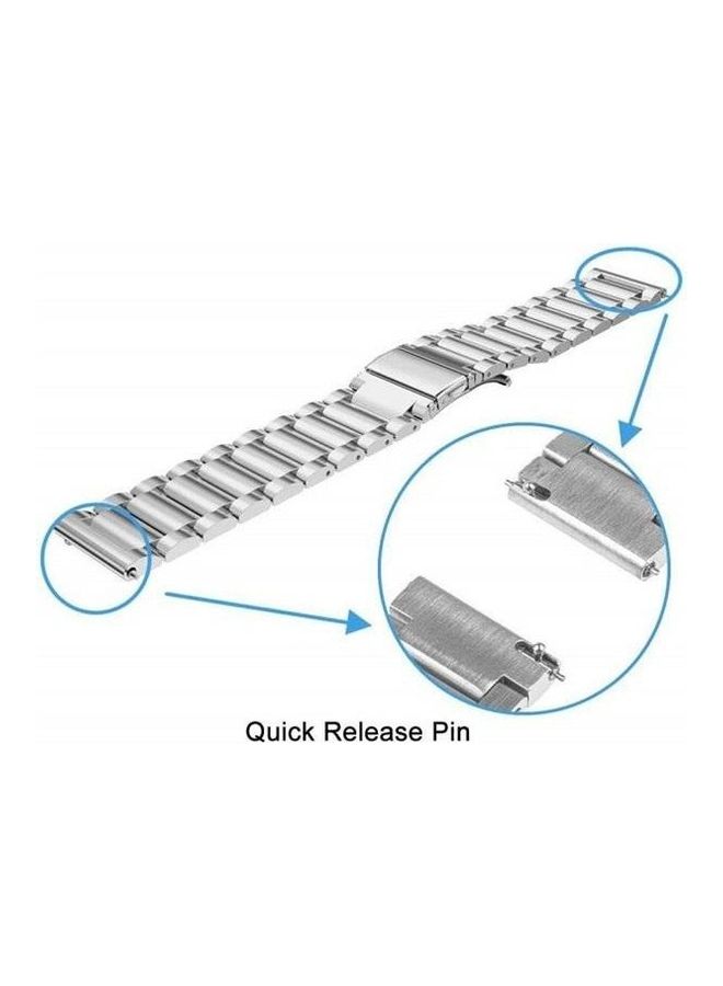 Replacement Stainless Steel Smartwatch Strap Band For Huawei Gt/Gt2/Pro/Magic Silver - Image 2