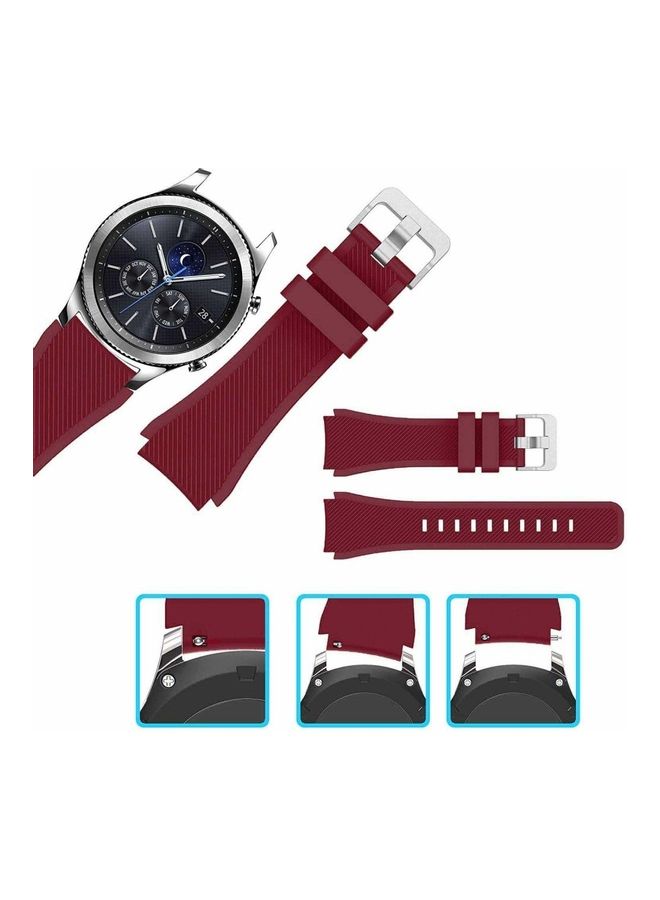 اس اي سوار ساعة ذكية من السيليكون من السلسلة الرياضية لساعة هواوي GT1/ هواوي GT2 مقاس 46 مم/ جالاكسي S4 مقاس 46 مم/ سامسونج أكتيف 2 مقاس 44 مم/ هونر ماجيك 2 مقاس 46 مم كستنائي - Image 2