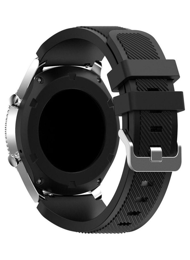 SE Sports Series Silicone Smartwatch Strap Band For Huawei Watch Gt1/Huawei Watch Gt2 46mm/Galaxy S4 46mm/Samsung Active 2 44mm/Honor Magic 2 46mm Black  - Image 1