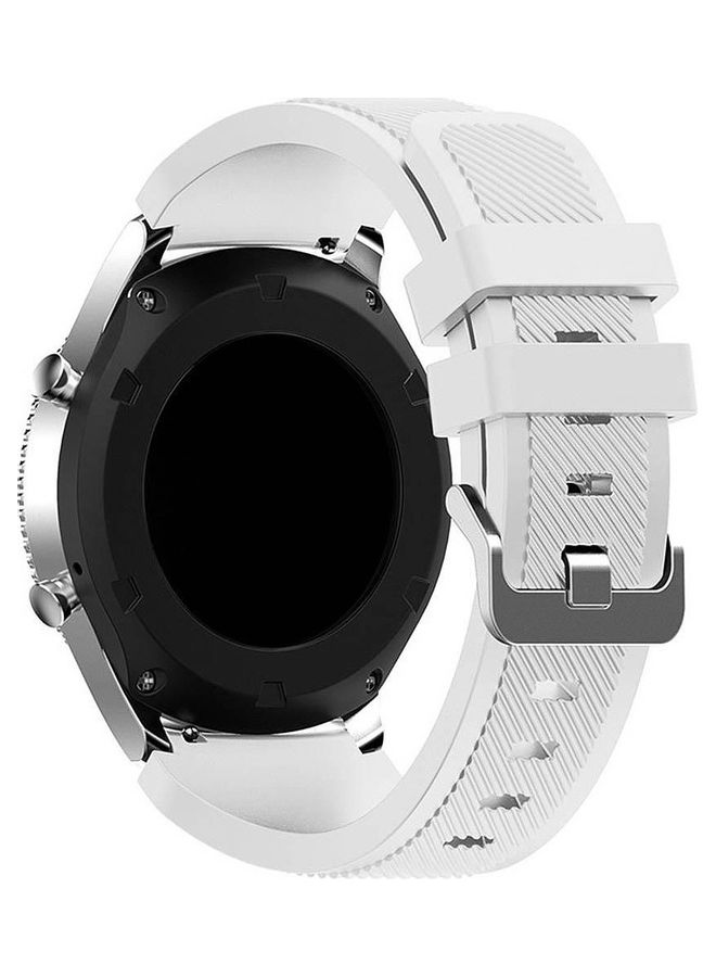 اس اي سوار ساعة ذكية من السيليكون من السلسلة الرياضية لساعة هواوي GT1/ هواوي GT2 مقاس 46 مم/ جالاكسي S4 مقاس 46 مم/ سامسونج أكتيف 2 مقاس 44 مم/ هونر ماجيك 2 مقاس 46 مم أبيض - Image 1