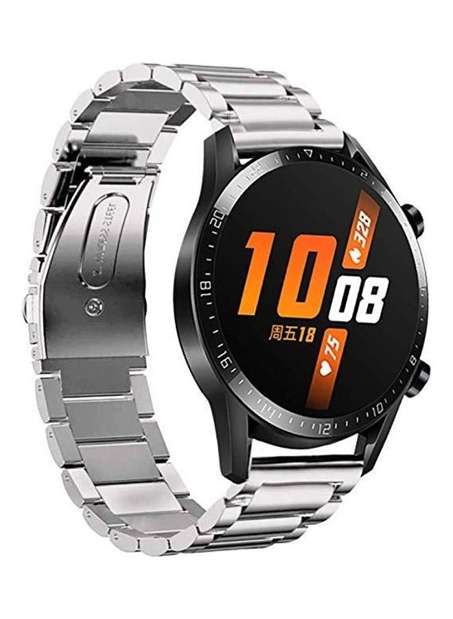 Premium Stainless Steel Smartwatch Strap Band For Huawei Gt2/Honor Magic 2 Silver  - Image 1