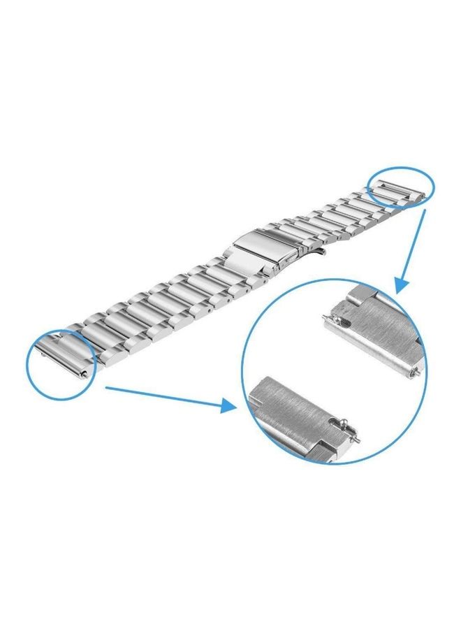 Replacement Stainless Steel Smartwatch Wrist Strap Band For Samsung Galaxy Smart Watch Silver  - Image 2