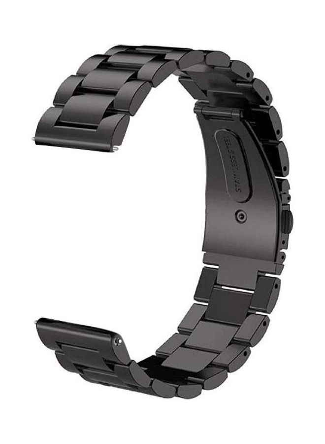 Stainless Steel Smartwatch Strap Band With Butterfly Buckle For Samsung Gear S3 Classic Frontier/Galaxy Watch 46mm/Gear 2 R380 R381 R382 Smartwatch Black - Image 1