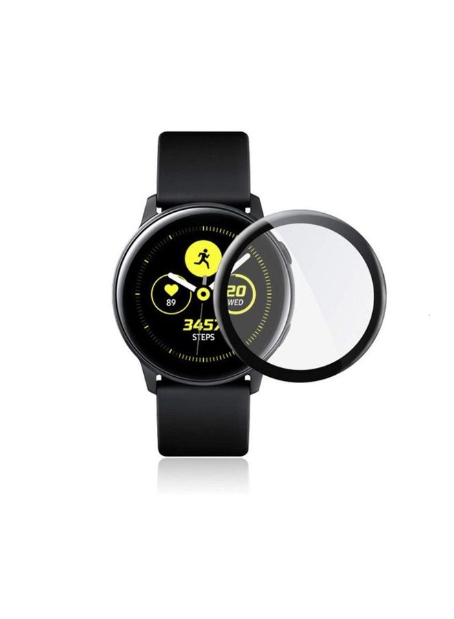 Glass Smartwatch Screen Protector For Samsung Galaxy Watch Active 2 Clear/Black  - Image 1