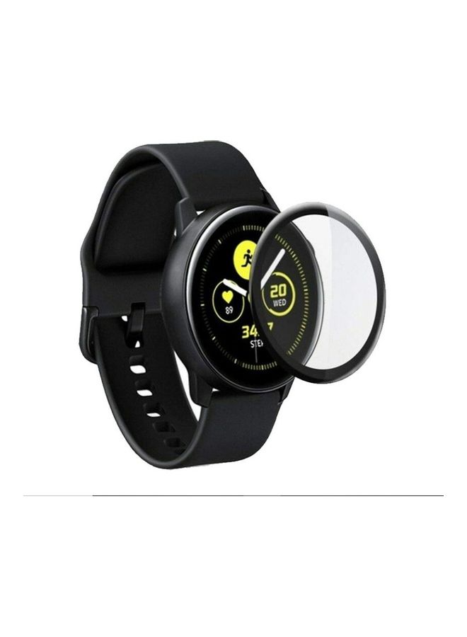 Glass Smartwatch Screen Protector For Samsung Galaxy Watch Active 2 Clear/Black  - Image 2