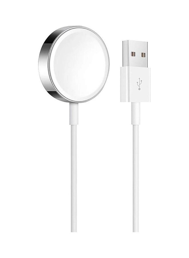 Magnetic Smartwatch Charger For Apple Watch Series 4/3/2/1 White  - Image 1