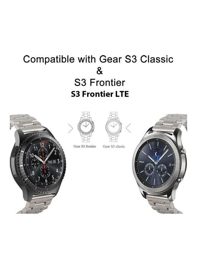 Stainless Steel Smartwatch Replacement Band For Samsung Gear S3 Classic / S3 Frontier Silver - Image 3
