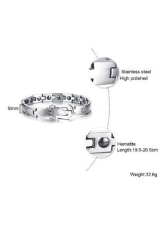 Titanium Steel Ion Medical Energy Hematite Stones Insurance buckle Charm Bracelet - v1608466401/N43218442A_3