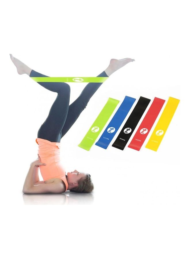 5-Piece Elastic Yoga Pilates Resistance Band Set - Image 2
