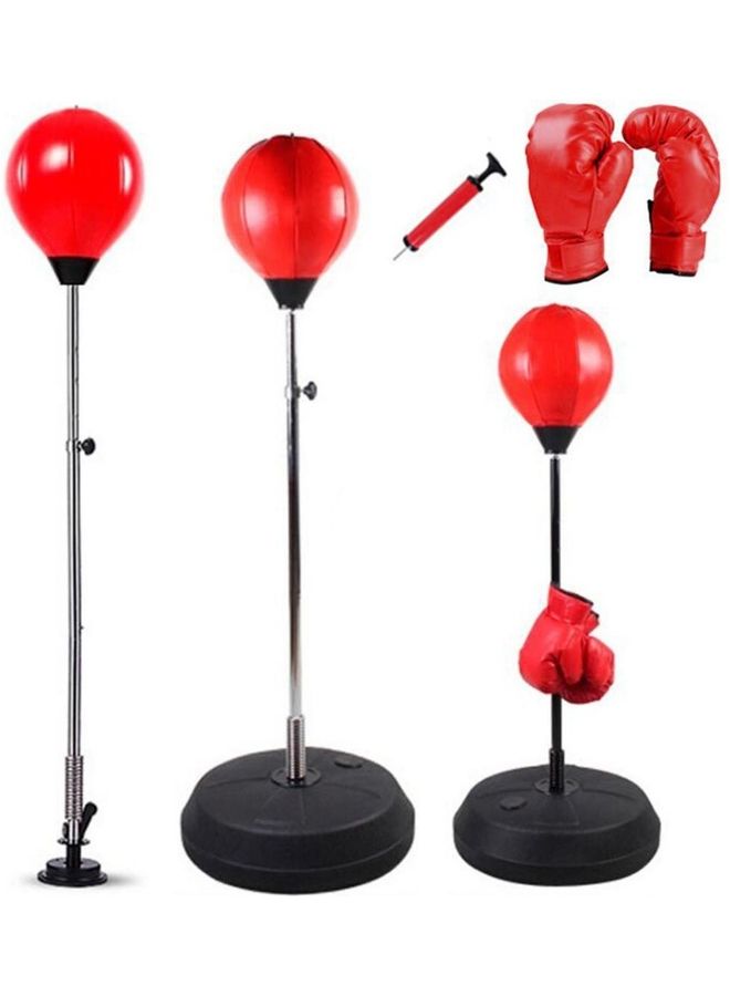 Generic Anti Stress Fitness Punching ball Adjustable Height Stand with Boxing Gloves Set 92.4x34 x64cm  - Image 1