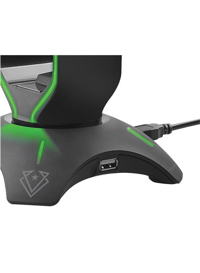 Mouse Bungee With Headphone Stand And USB Hub Black
