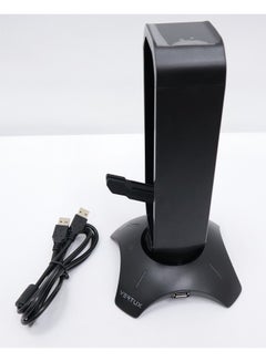 VERTUX Mouse Bungee With Headphone Stand And USB Hub Black  - Image 5