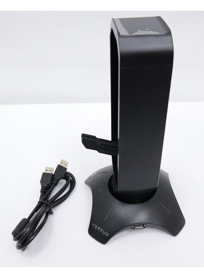 Mouse Bungee With Headphone Stand And USB Hub Black