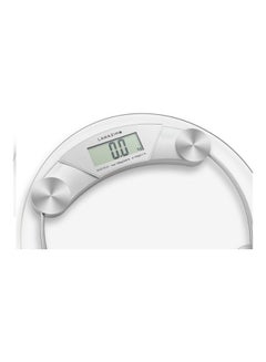 LAWAZIM Round Glass Digital Body Scale clear/silver 33x3.3x33cm  - Image 2