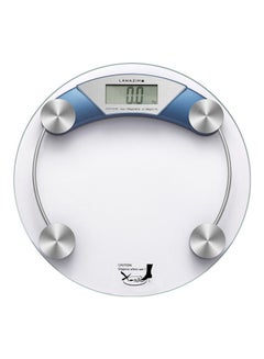 LAWAZIM Round Glass Digital Body Scale Blue 33x3.3x33cm  - Image 1