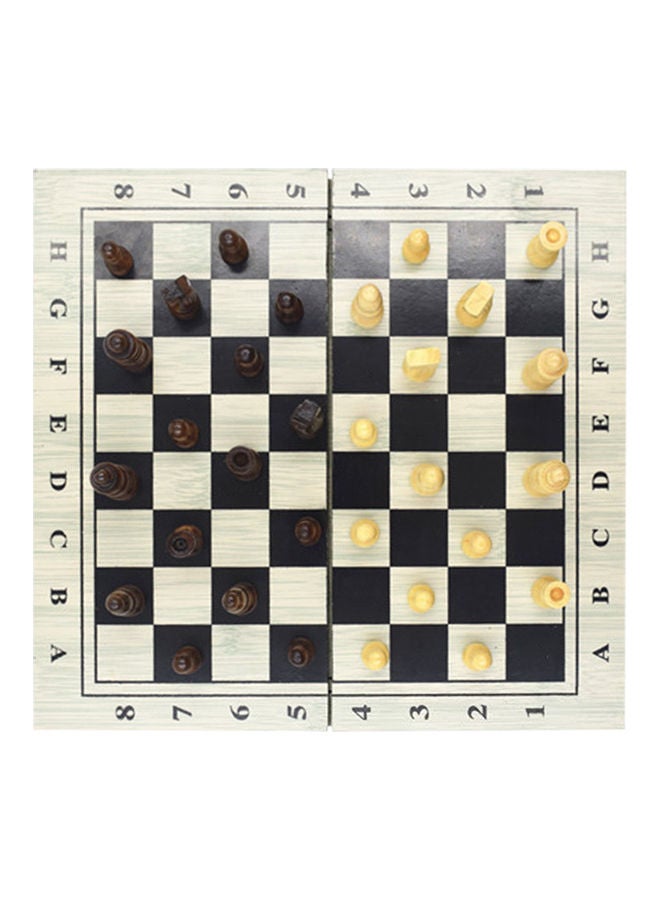 مجموعة شطرنج خشبية قابلة للطي 25x3x13سم - Image 3