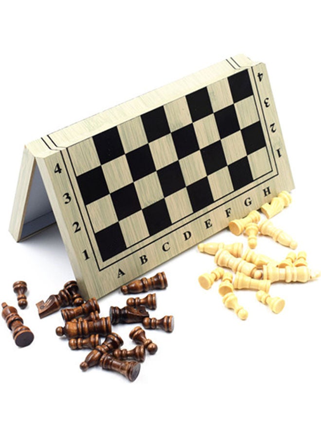 مجموعة شطرنج خشبية قابلة للطي 25x3x13سم - Image 2