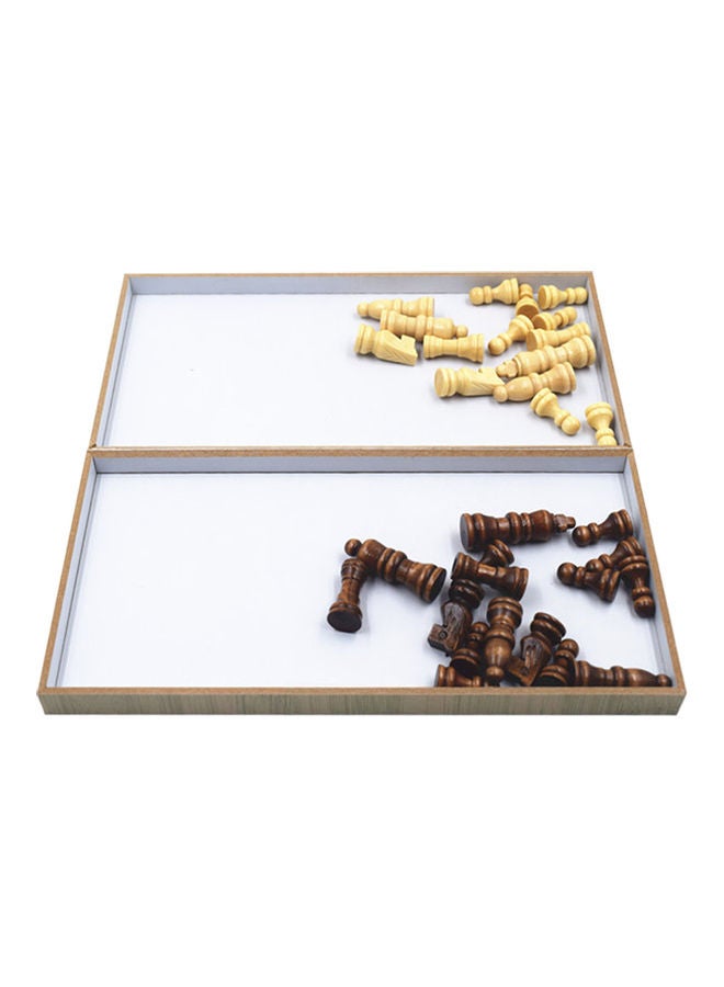 مجموعة شطرنج خشبية قابلة للطي 25x3x13سم - Image 5