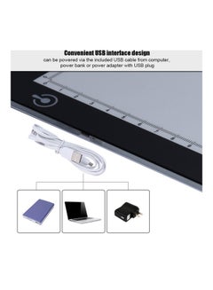 هيون لوح بإضاءة LED مع مقبس USB أسود  - Image 4
