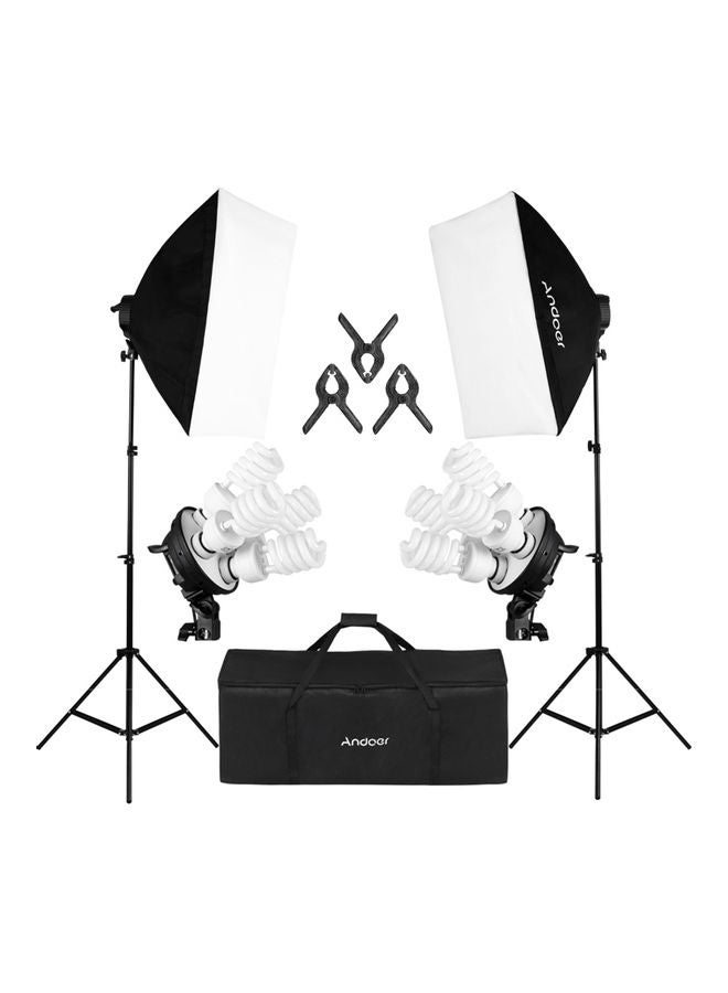 ANDOER 20-Piece Studio Photography Lighting Kit Black/White  - Image 1