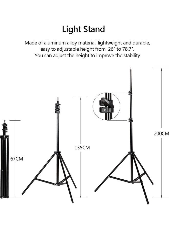 ANDOER 20-Piece Studio Photography Lighting Kit Black/White  - Image 4