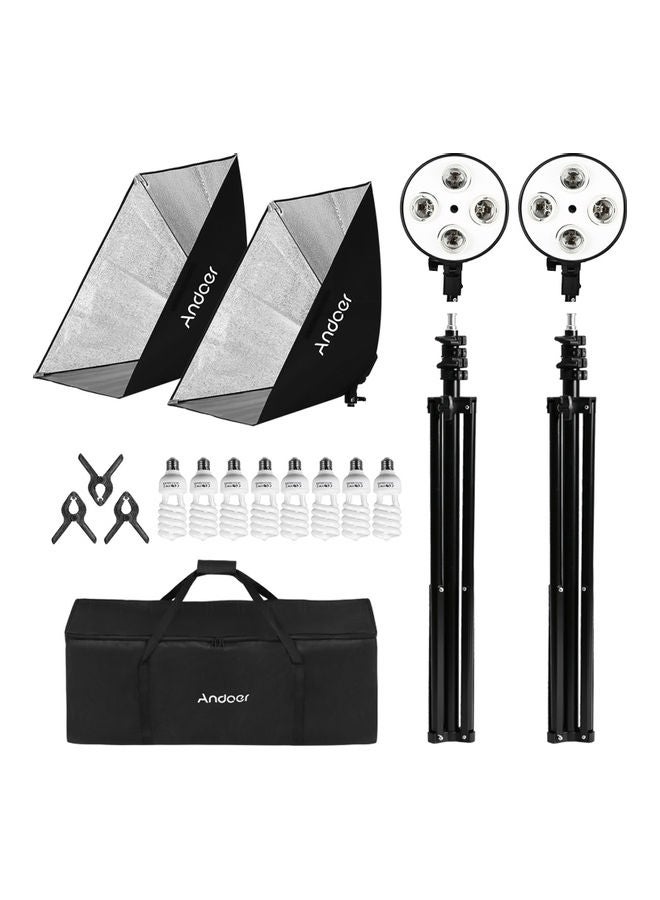 ANDOER 20-Piece Studio Photography Lighting Kit Black/White  - Image 5
