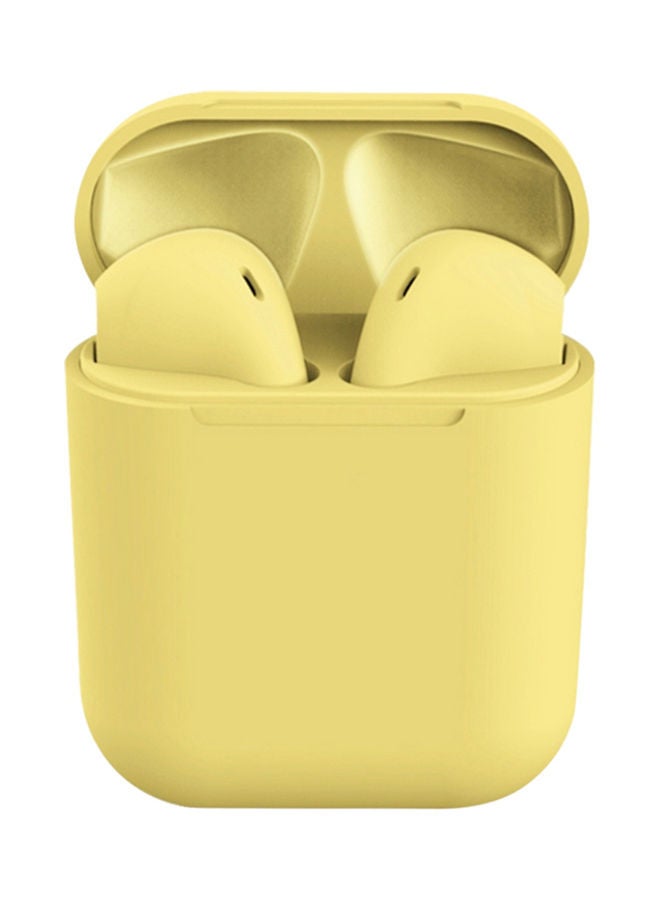 TWS Dual Headset With Mic And Charging Case Yellow