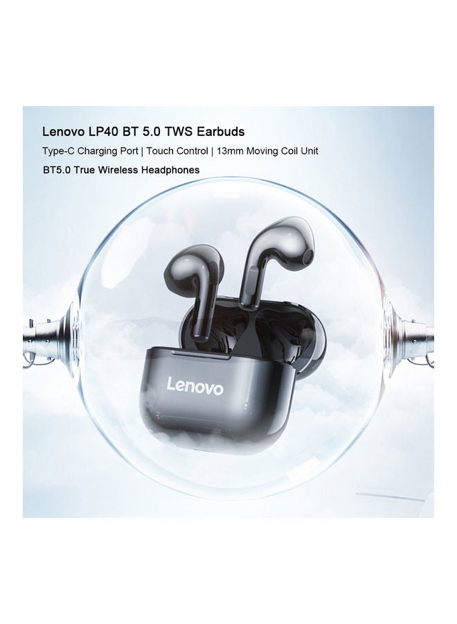 Lenovo - Bluetooth Earbuds With Case White - Image 1
