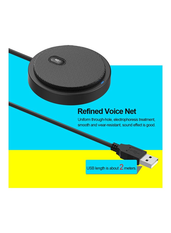 ميكروفون مكثف متعدد الاتجاهات بمنفذ USB UM02 أسود - Image 2
