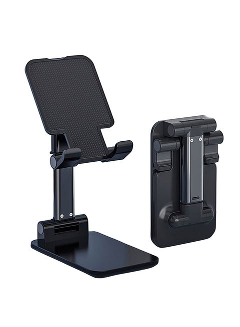 Foldable Telescopic Adjustable Non-Slip Mobile Phone Holder Stand Black