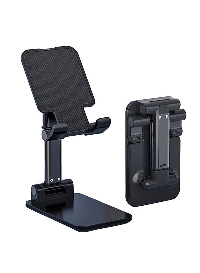 Foldable Telescopic Adjustable Non-Slip Mobile Phone Holder Stand Black