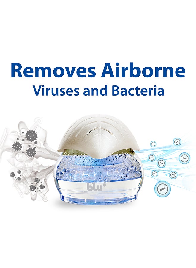 Blu - Breez Ionic Air Purifier - Removes Airborne Viruses, Natural Immune System Booster, Eliminates Allergens & Odors, Therapeutic Aromatherapy White 19.5x19.5x16cm - Image 1