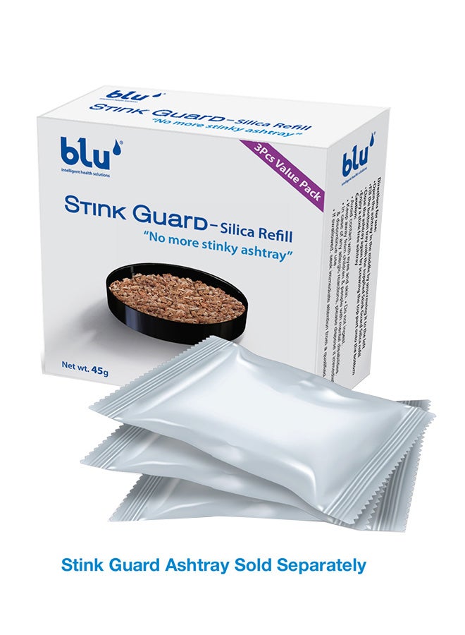 Stink Guard Silica Refill (3-Piece Value Pack) Black/Grey 4.5x13.7x10cm