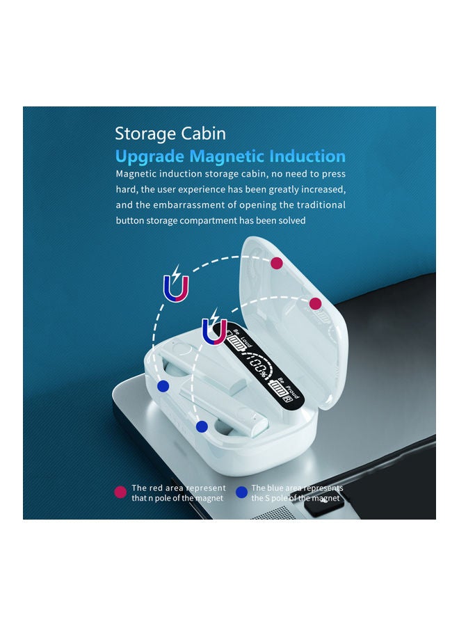 X5 Bluetooth In-Ear Earphones With Charging Box White - Image 2