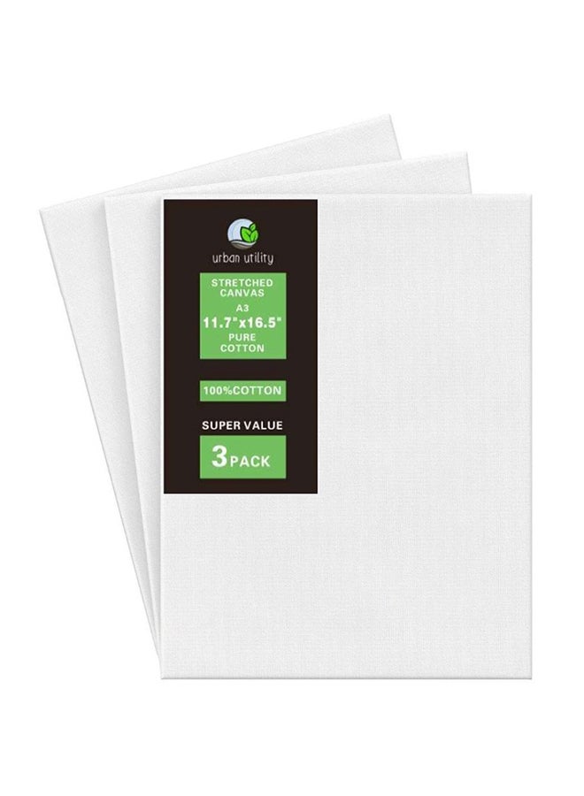 Urban Utility - 3-Piece Rectangular Blank Canvas,30x40 cm White - Image 1