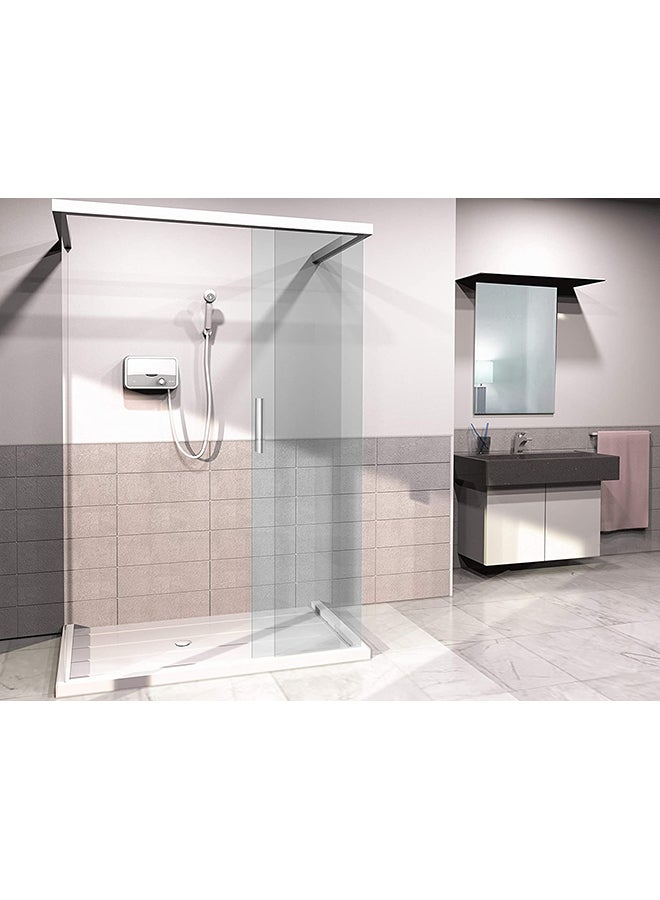 Electric Tankless Instant Water Heater with Shower Head Kit 3.5KW White/Grey 30x26x11.5cm