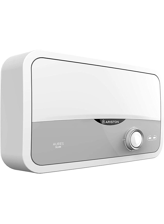 Electric Tankless Instant Water Heater with Shower Head Kit 3.5KW White/Grey 30x26x11.5cm