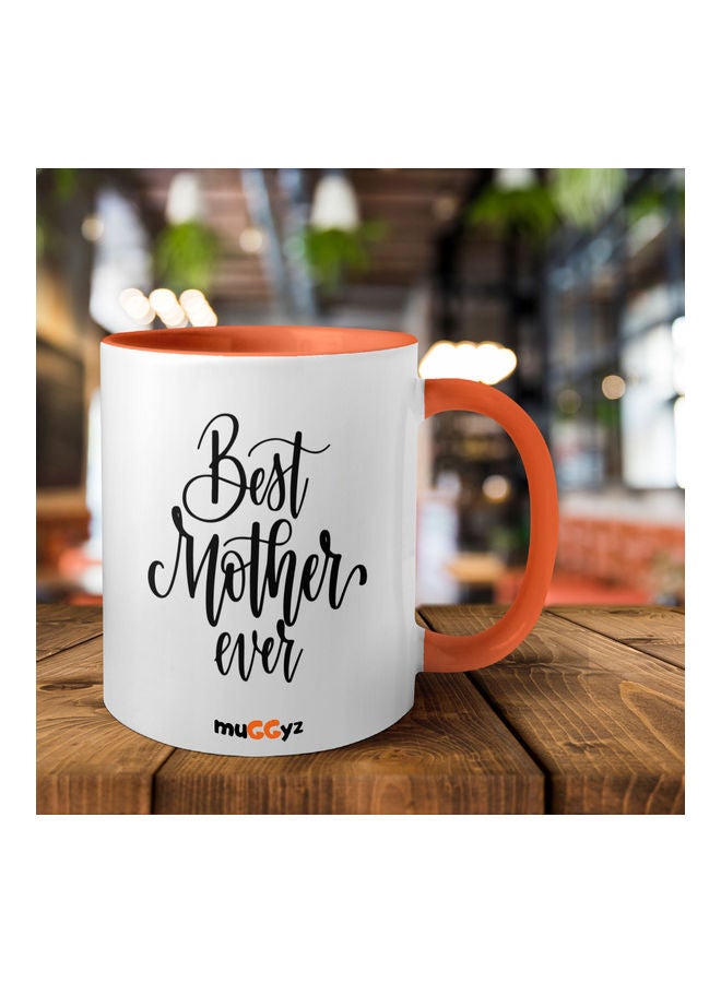 muGGyz Best Mother Ever Printed Mug Orange/White/Black - Image 2