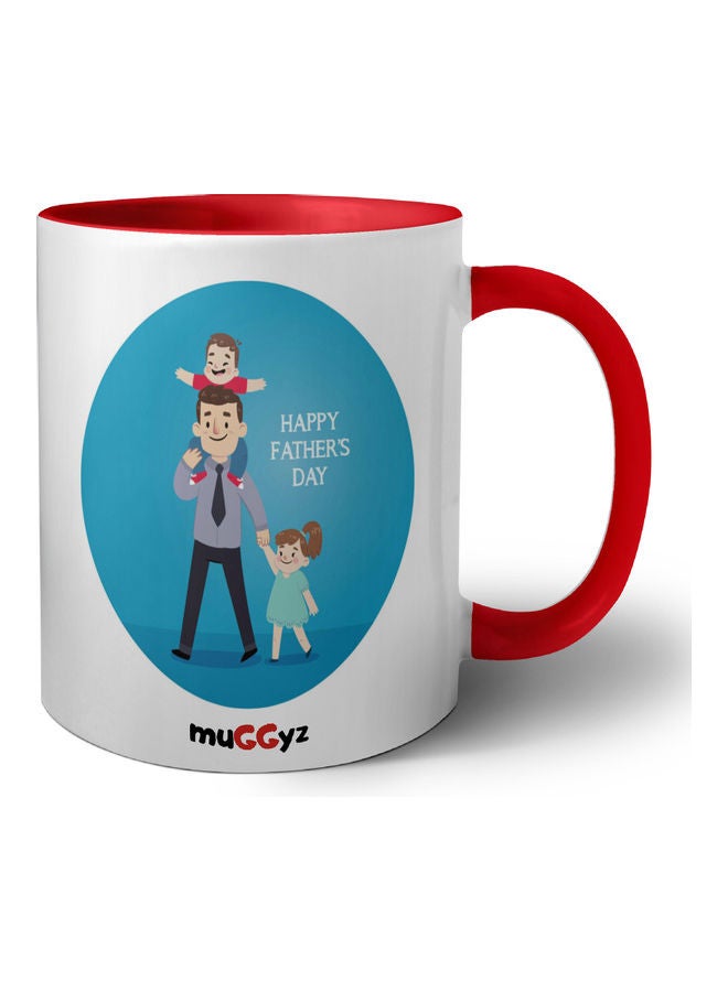 muGGyz Dad Happy Fathers Day Mug Red/White/Blue - Image 1