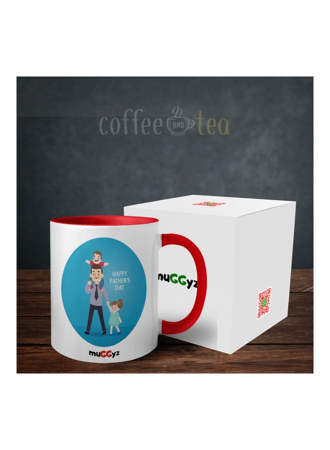 muGGyz Dad Happy Fathers Day Mug Red/White/Blue - Image 3