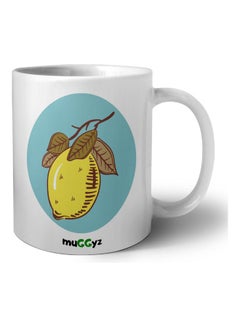 11Oz Cnva2 Cute Hand Drawn Art Noveau Fruit Citrus Lemon Ceramic Coffee Mug White - v1608538256/N43247992A_1