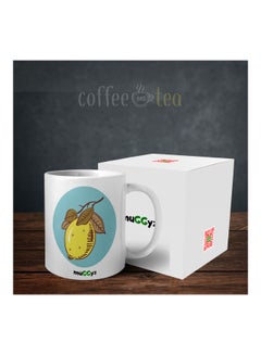 muGGyz 11Oz Cnva2 Cute Hand Drawn Art Noveau Fruit Citrus Lemon Ceramic Coffee Mug White  - Image 3