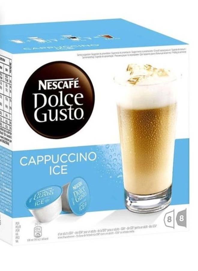Nescafe - Dolce Gusto Cappuccino Ice Coffee Capsules Cappuccino Ice 216grams Pack of 16 - Image 1