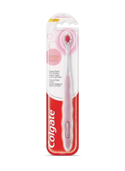 Foamsoft Super Dense Thin Bristle Toothbrush Multicolor