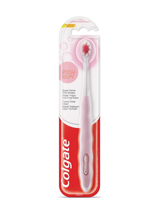 Foamsoft Super Dense Thin Bristle Toothbrush Multicolor