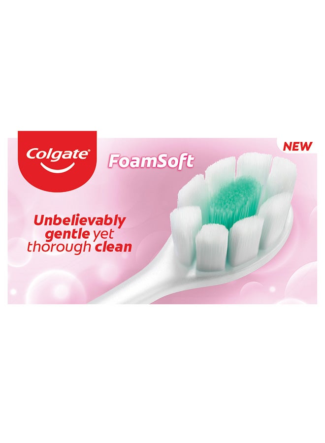 Colgate - Foamsoft Super Dense Thin Bristle Toothbrush, 2 Piece Multicolour - Image 1