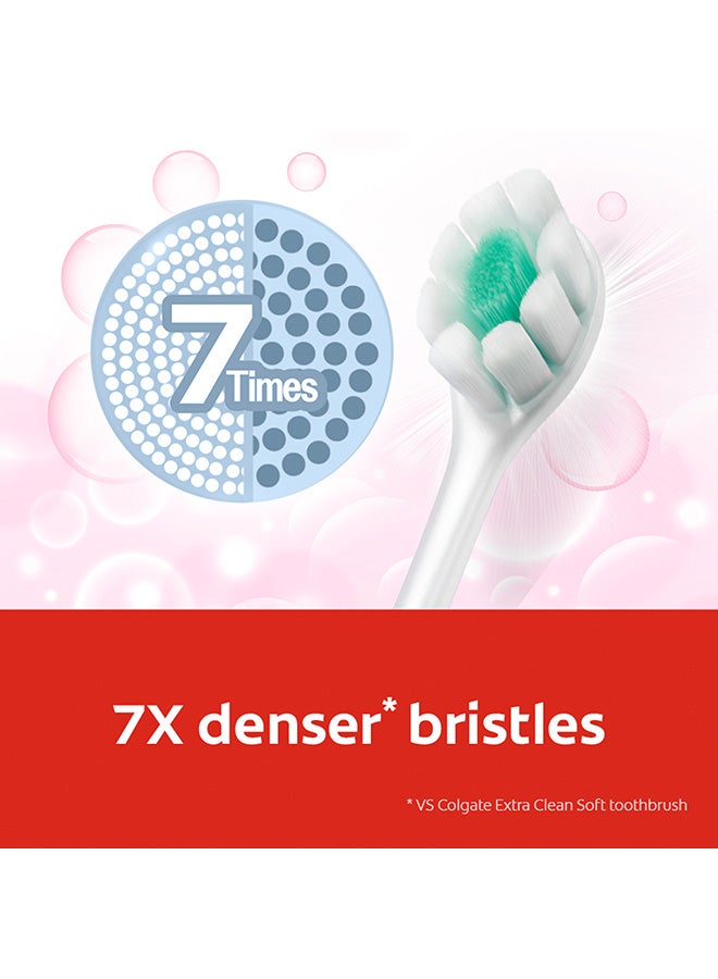 Colgate - Foamsoft Super Dense Thin Bristle Toothbrush, 2 Piece Multicolour - Image 1